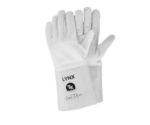 TK Gloves LYNX Gants de soudeur en cuir Taille 09 1 paire Blanc Gants de travail Gants de protection anti-transpiration non doublés Cuir de chèvre pleine fleur