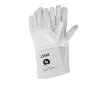 TK Gloves LYNX Gants de soudeur Gants de montage en cuir/Taille 11, 1 paire de gants blancs/Gants de travail/Gants de protection contre la transpiration non doublés/Cuir de chèvre pleine fleur