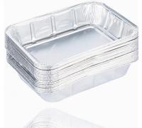 TK Gruppe Timo Klingler 20er égouttoir - plateau en aluminium jetable pour griller - plateau en aluminium d'environ 14x19 cm plateau de gril - égouttoir à graisse (1)