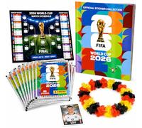 TK Gruppe Timo Klingler Set XXL Panini Coupe du Monde 2026 - Album & Stickers avec Calendrier des Matchs, Collier de Fleurs & Album Panini Football (50 Pochettes / 350 Stickers)