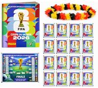 TK Gruppe Timo Klingler XXL Set Panini Coupe du Monde 2026 Album Original & 350 Stickers, 50 Pochettes, Calendrier des Matchs + Collier de Fleurs Allemagne, Bundle XXL à Collectionner