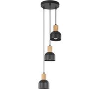 TK Lighting Cairo lampe suspendue 3x15 W noir-bois 4895