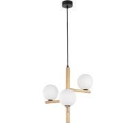 TK Lighting Estera Wood lampe suspendue 3x6 W blanc-bois 6799