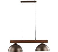 TK Lighting Oslo lampe suspendue 2x15 W marron 4507