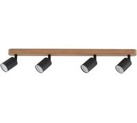 TK Lighting Top plafonnier 4x10 W noir-bois 3293