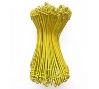 TK THERMALKING Fil de fer galvanisé Ø 1,4 x 160 mm - Fils pour lieur automatique - Fil métallique pour ligatureuse fer a beton - lien a boucle plastifié jaune - 100 pièces