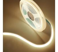 TK99SW Ruban LED COB 5M Blanc Naturel, 24V Bande LED 4000K Autocollant, avec Télécommande et Alimentation, 320LEDs/M Haute Densité, Largeur 8mm pour Cuisine, Armoire, Décoration de la Maison