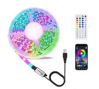 TK99SW Ruban LED TV, 3M USB TV rétroéclairage pour 32-60 inch TV avec Télécommande et Bluetooth app Contrôlé sync de musique/timer Multicolore Flexible TV LED Strip pour Home TV décoration