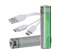 TKA 2 accus lithium-ion 18650 2000 mAh avec port de chargement USB-C