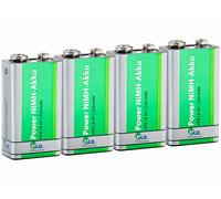 TKA 4 accus NiMH - 9 V - 250 mAh
