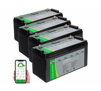 TKA 4 batteries LiFePO4 connectées avec fonction BMS et écran LCD - 1920 Wh