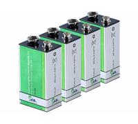 TKA 4 piles bloc 9V (6LR61) lithium Super-Longlife