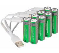 TKA 8 accumulateurs AA 2000 mAh avec port de chargement USB-C
