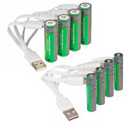 TKA 8 accus rechargeables avec port de chargement USB-C 4x AA / 4x AAA