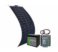 TKA Kit panneau solaire 200 W avec régulateur de charge MPPT-110, batterie et câbles