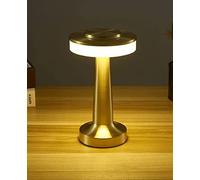 Tkasniy Lampe de Table LED Portable, Lampes De Table Sans Fil, Veilleuse sans Fil à Contrôle Tactile Rechargeable, pour Bar Restaurant Café Chambre Lampe de Chevet,or