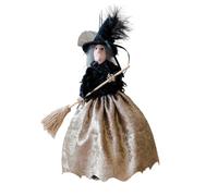 Tkidplw Figurine de Collection Balai de sorcière à Suspendre, Champagne | Figurine décorative étrange à collectionner pour les fêtes d ' Halloween, ornement de vacances facile à accrocher