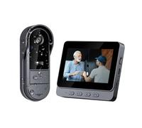 TKMARS Sonnette sans Fil avec Caméra 1080P sans WiFi et APP, Sonnette Extérieur Étanche Angle de Vision 170°, Visiophone Vidéo avec Écran IPS 4.3", Interphone Vidéo, Portier Vidéo pour Maison