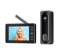 TKMARS Sonnette sans Fil Exterieur Etanche,Visiophone sans Fil Écran HD 4,5 Pouces, Grand Angle 135°, Interphone Bidirectionnel, sans WiFi ni Application,Enregistrement sur Carte TF