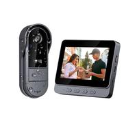 TKMARS Sonnette Vidéo Sans Fil 1080P avec Écran 4.3", Portier Vidéo Extérieur IP65 Étanche, Grand Angle 170°, Vision Nocturne, Communication Bidirectionnelle, Notification Instantanée