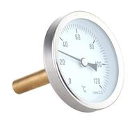TKQIrene Résistant à l'eau de 0 à 120 ° C en Aluminium Chaud température Tuyau d'eau de Conduite d'eau Thermomètre Tuyau d'eau Chaude de Chauffage 63mm Dial Gauge Temp