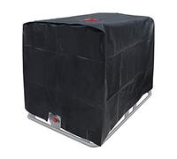 TKSE Couvercle de réservoir d'eau IBC,Housse de Protection de réservoir d'eau en Tissu Oxford Housse de Protection Anti-Neige résistante à l'eau et à la poussière pour conteneur de 1000 litres(Noir)