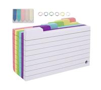 Tktouci Fiches Bristol | 300 Pièces Grands Carreaux Fiches de Prise de Notes,Cartes Mémo Portable pour Adultes Étudiants Université Préparation Examens Étude
