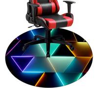 Tkuhknag Protège Sol sous Chaise Tapis de Chaise de Bureau pour Moquette et Sol Dur, 90 cm Tapis Gaming Sol Tapis de Chaise de Bureau Tapis Protecteur de Sol pour fauteuils de Gaming Tapis Rond