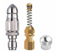 Tkxjry 3 Pièces Buse de Nettoyage de vidange en Acier Inoxydable, Buse Nettoyage D'égout, pour Le Nettoyage Tubes Canalisations En Intérieur