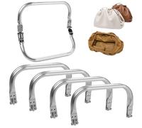 Tkxjry 4 Pièces Cadres De Sac À Main en Aluminium,Sac Cadre Fermeture pour Sac Bricolage,Fermeture Cadre Sac en Aluminium,Cadre Métallique pour Sac,Cadre de Sac Main (158MM*88MM)