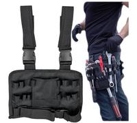 Tkxjry Sac à outils avec clip de ceinture - Sac de ceinture - Outils - Holster - Sac à outils de taille - Outils de matériel - Sac de travail pour électriciens, techniciens