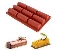 TLDBATICE Moule Gateau Silicone 9 Cavités, Moule Barre de Céréales Sans BPA | Moule Silicone Rectangulaire, Moule Financier Sans BPA, 9 Cavités, Moules Silicone pour Gâteaux Mousse et Barre de Céréales