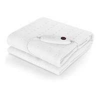 TLGREEN Surmatelas Chauffant 1 Place, 100W, 193x91 cm 6 Niveaux Température | avec D'arrêt Automatique et Protection Contre la Surchauffe, Lavable en Machine, sous-Couverture Électrique