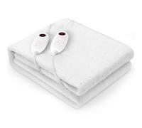 TLGREEN Surmatelas Chauffant 2 Places, 100W, 160x140 cm, 6 Température | 2 Télécommande, D'arrêt Automatique et Protection Contre la Surchauffe, Lavable en Machine, sous-Couverture Électrique