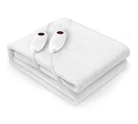 TLGREEN Surmatelas Chauffant 2 Places, 100W, 187x139 cm, 6 Température | 2 Télécommande, D'arrêt Automatique et Protection Contre la Surchauffe, Lavable en Machine, sous-Couverture Électrique