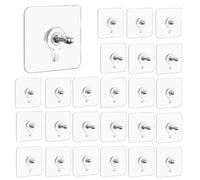 TLICLP 24pcs Accroche Tableau Sans Percer,Accroche Cadre Fixation Murale, Attache Cadre Adhésif Crochets, Fixation Murale Transparente pour Cadres, Posters, Photos, Décoratives(Transparente)