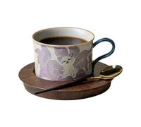 TLMDXTEU Tasse à thé et Soucoupe Tasse à Latte suspendue l'oreille, ensemble de tasses café for la maison pour Cappuccino Latte Café