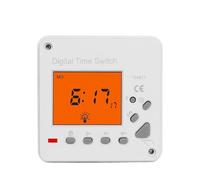 TM-617 230Vac Grand écran LCD Rétro-éclairage 7 jours hebdomadaire Minuterie électronique numérique Interrupteur d'éclairage avec rétroéclairage et couvercle 1 pièces(110VAC)