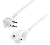 TM NV 55-5W - Rallonge de câble de 5 m avec fiche plate, blanche