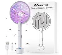 TMACTIME Electric Insect Racket 4000V Rechargeable USB with Charging Base Kills Mosquitoes & Flying Insects Indoor & Outdoor