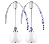 TMACTIME Répulsif pour mouches, 2 x répulsif à moustiques, ventilateur portable, pratique à plier et à suspendre avec interrupteur USB, ventilateur anti-insectes avec batterie | extérieur, pique-nique
