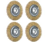 TMBMLPP 4PCS Brosses à Joints,Brosse à Joints à Poils Durs,Compatible avec Gloria Multibrush et autres Brosses Métalliques,Accessoires Weedbrush Brosse de rechange,pour Nettoyer Les Coins et Fentes