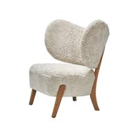 TMBO Fauteuil Chêne/Peau de Mouton Clair de Lune