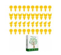 TMEOPR 40 Pièces Piège Anti Moucherons Plantes Interieur, Attrape Moucheron Plantes, Pièges Engluées Autocollants Colle Double-Face Étanche Jaunes, Attrape mouches blanches, pucerons, thrips