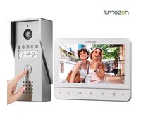 TMEZON Interphone Vidéo Filaire Moniteur LCD 7 pouces Caméra HD avec Vision Nocturne et Déverrouillage à Distance