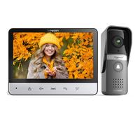 TMEZON Visiophone Connecté 4 Fils Kit Interphone Vidéo Filaire avec écran Couleur 7",Portier Vidéo pour Une Famille,Platine de Rue, Sonnette de Camera,V20