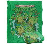 TMNT TMNT Group Retro Plaid Ultra Doux au Toucher Soyeux - 152 x 127 cm