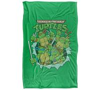 TMNT TMNT Group Retro Plaid Ultra Doux au Toucher Soyeux - 91 x 147 cm