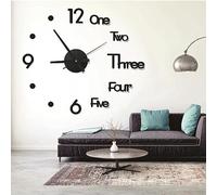TMRBBesty Horloge Digitale 3D Frameless, Miroir Autocollant Metal Silencieuse Mural, Mouvement Silencieux, Design Moderne