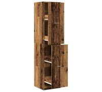 Tmriohed Armoire d'apothicaire aspect bois vieilli 40 x 41 x 174,5 cm - Armoire coulissante en bois avec 4 tiroirs, armoire d'appoint et armoire de niche pour cuisine, salon et bureau